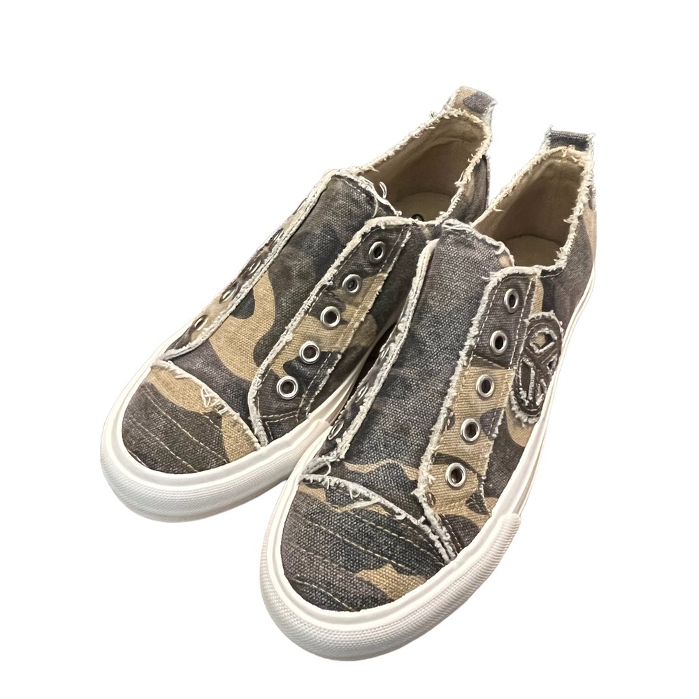 Gypsy Jazz Camouflage Slip-On Sneakers in Green and Brown
